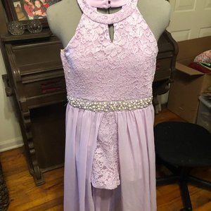 Speechless girls Lavender Polyester Jumpsuit ; size 14
